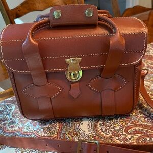 Vintage genuine leather Alpex camera bag